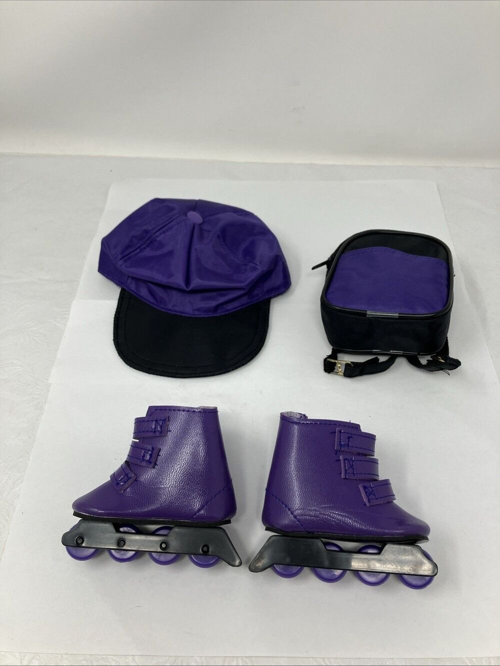 In-Line Skates Baseball Cap Backpack for American Girl Size Doll or Similar 18”